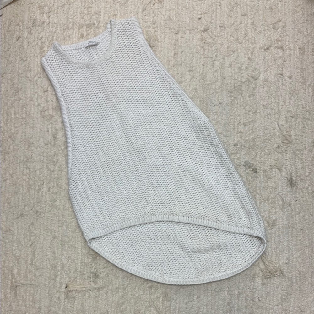Helmut Lang Asymmetrical Cotton Knit Top - Picture 1 of 3